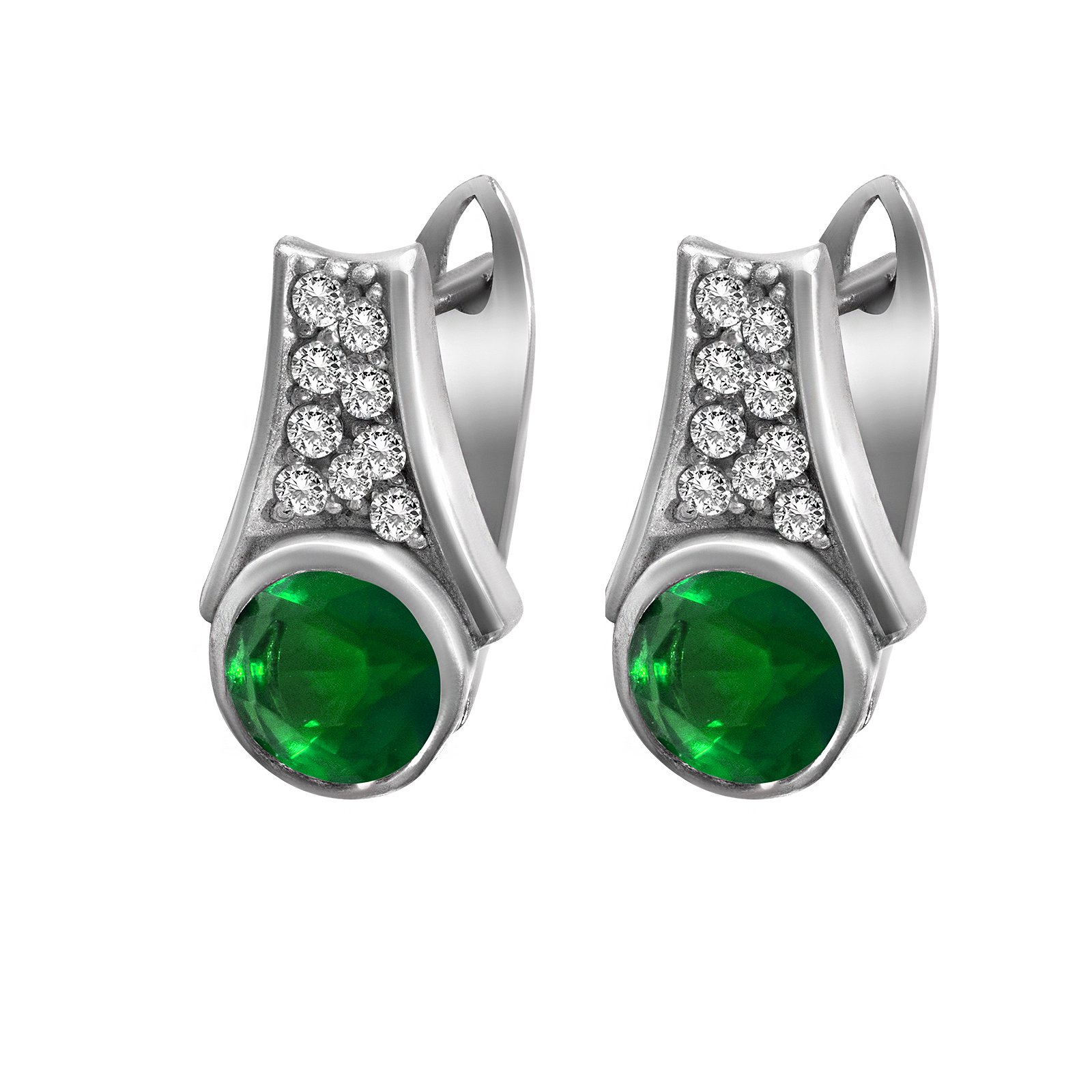 

Серьги из серебра с куб. циркониями 144246