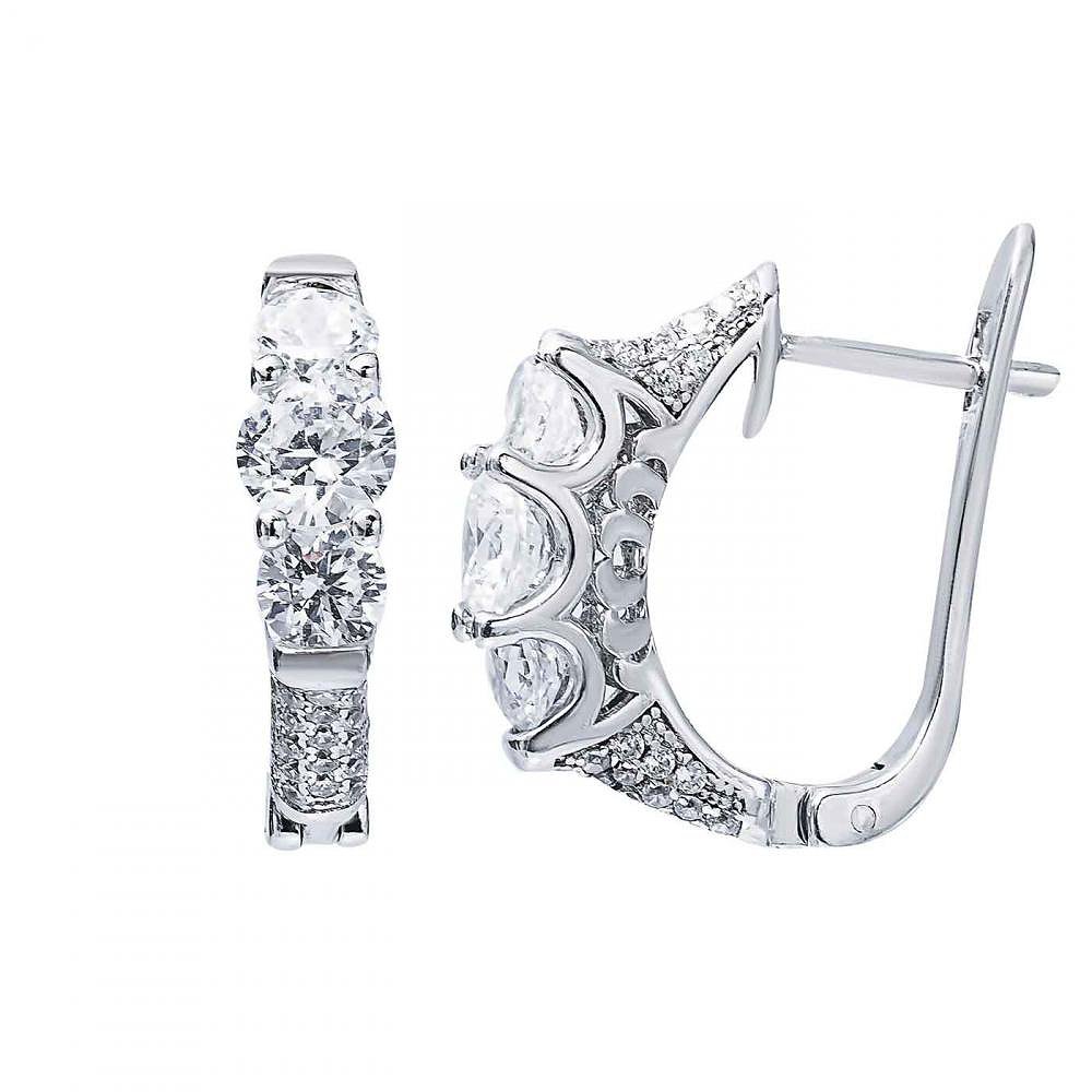 

Серьги из серебра с куб. циркониями 1550304