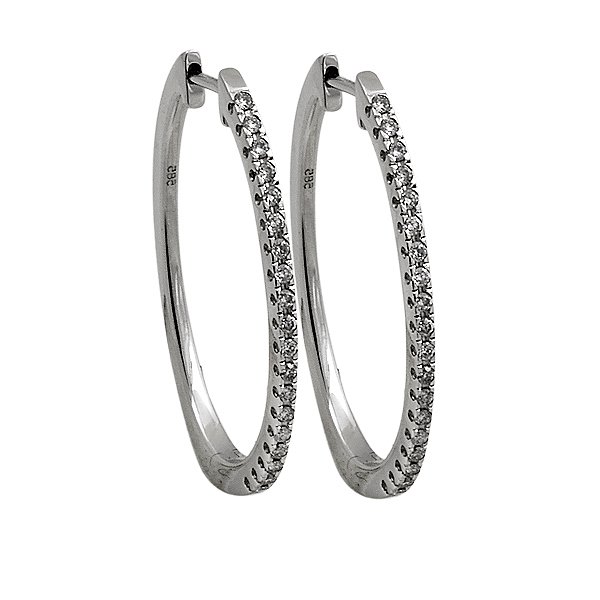 

Серьги из белого золота с бриллиантами 010435