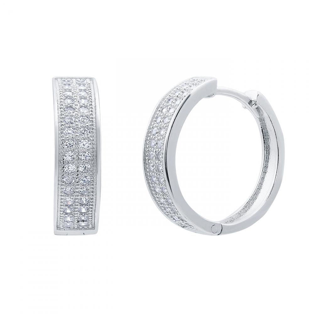 

Серьги из серебра с куб. циркониями 147019
