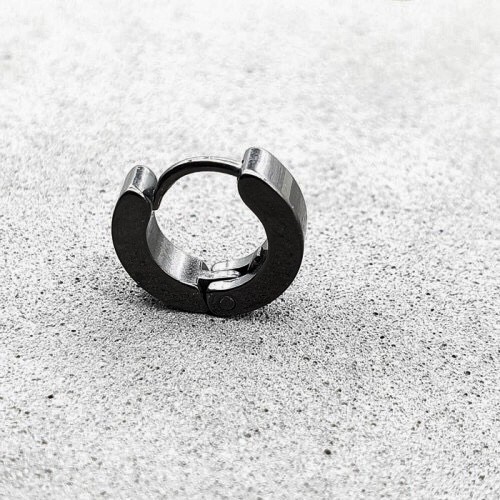 

Серьга унисекс Steel Evolution из медицинской стали с PVD покрытием черная 0537 B