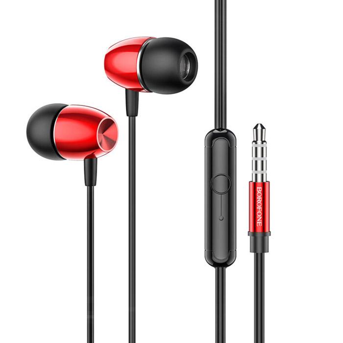 

Навушники Borofone BM57 Platinum Universal with mic Red