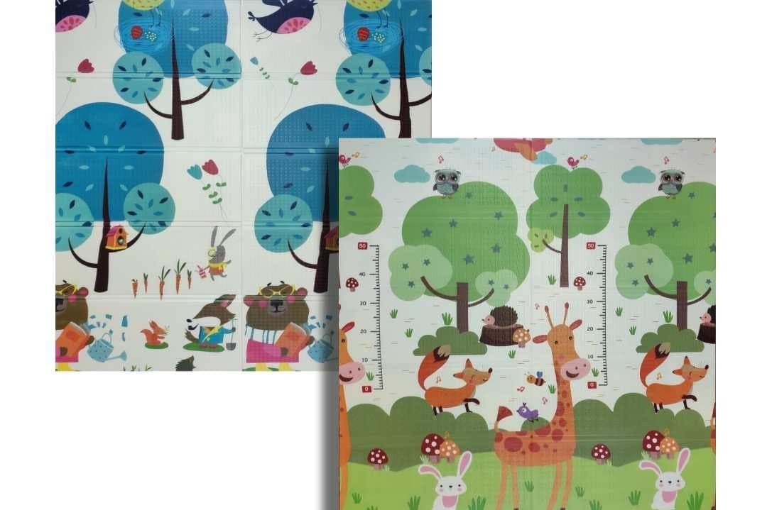 

Детский термоковрик Babypol складной двусторонний коврик для малышей 180x150смx1см Лес 0806-1