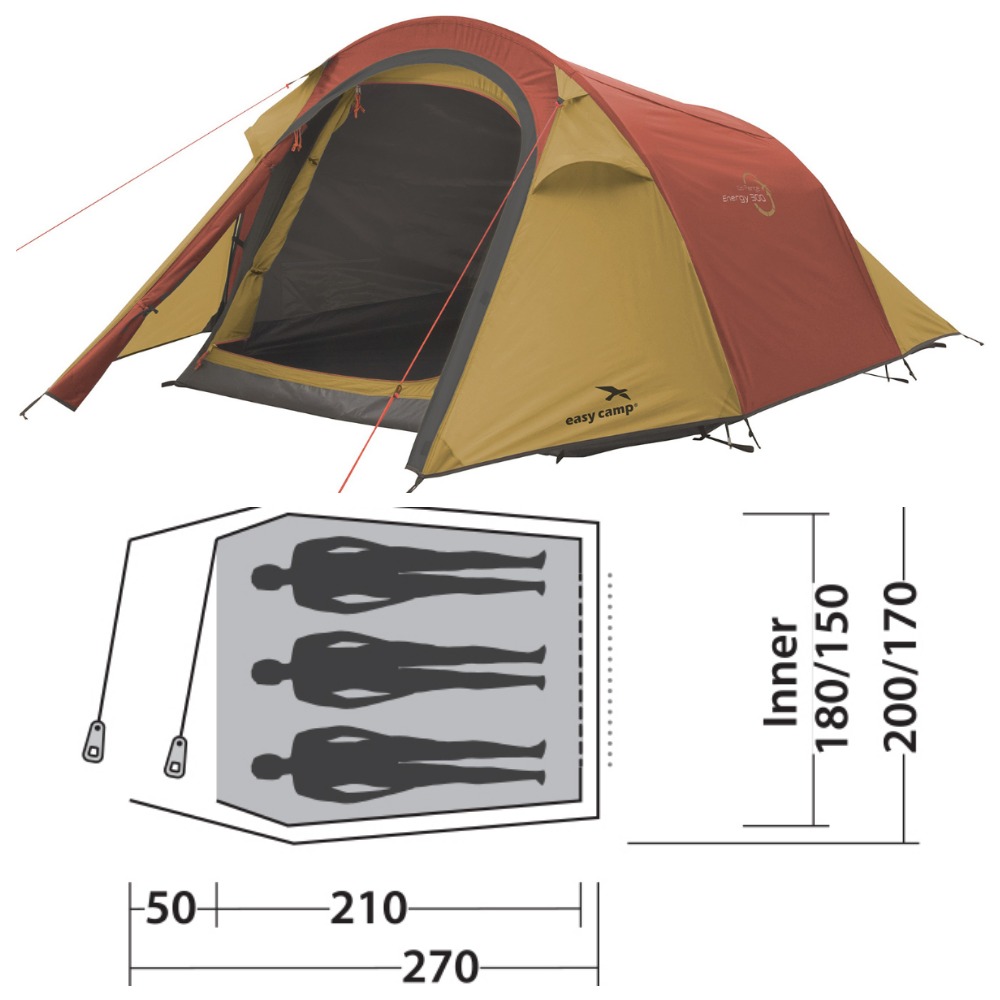 

Палатка Easy Camp Energy 300 Gold Red (120352)