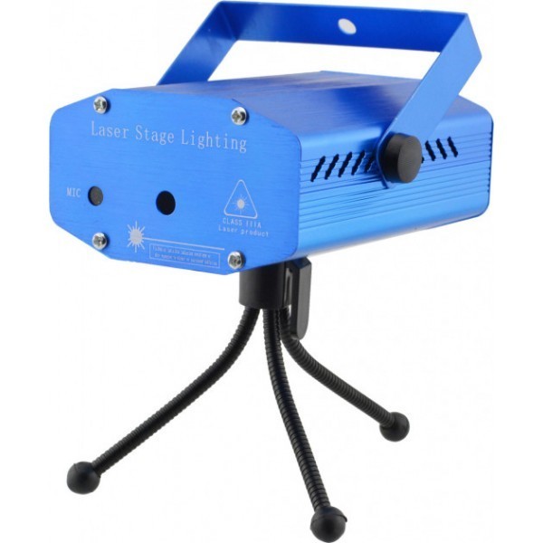 

Лазерный мини проектор Laser Stage Lighting 6 в 1 новогодние рисунки