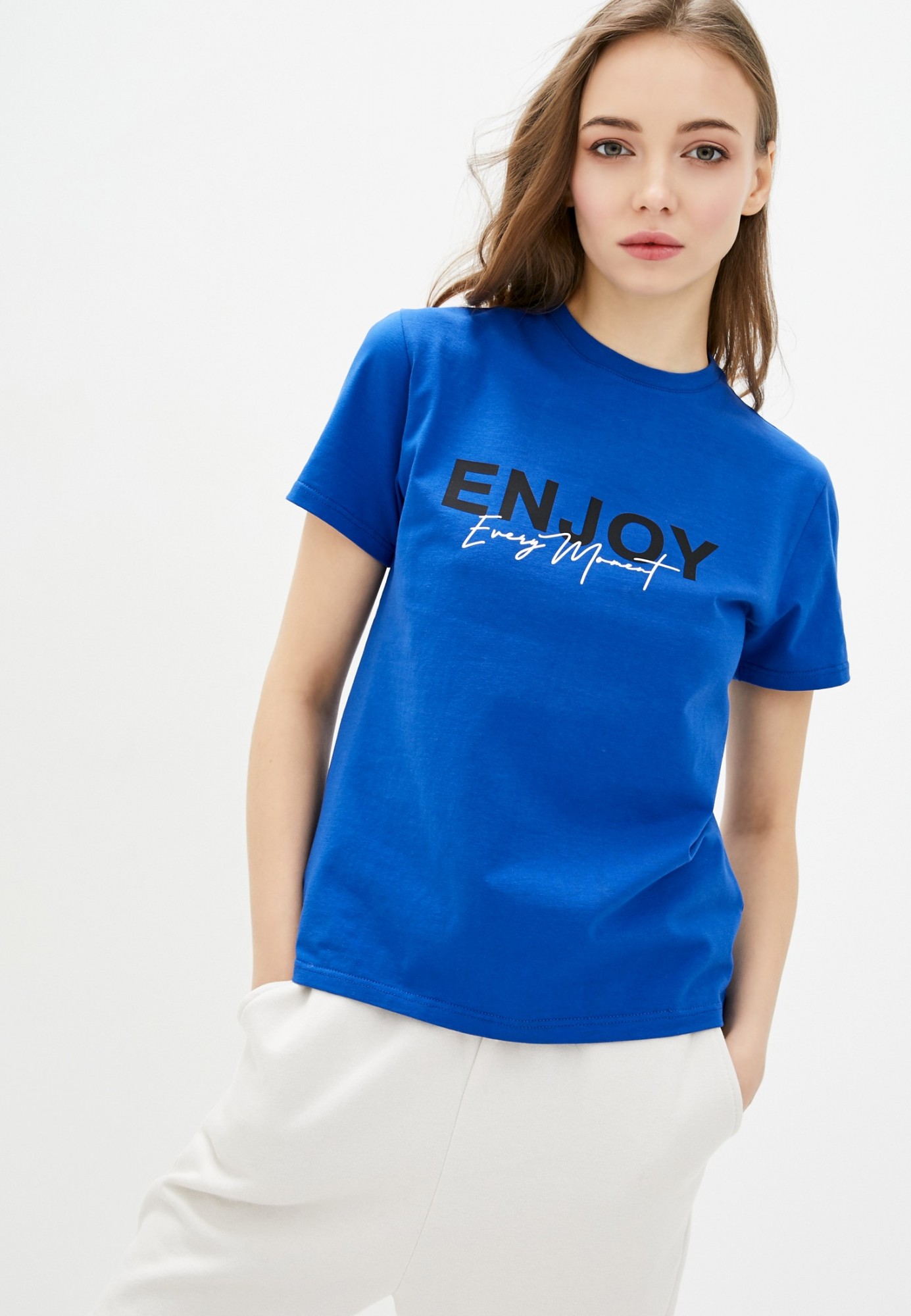 

Футболка Daria Karpiuk Enjoy every moment XS Синяя (TSF009EV01CTEL-XS)