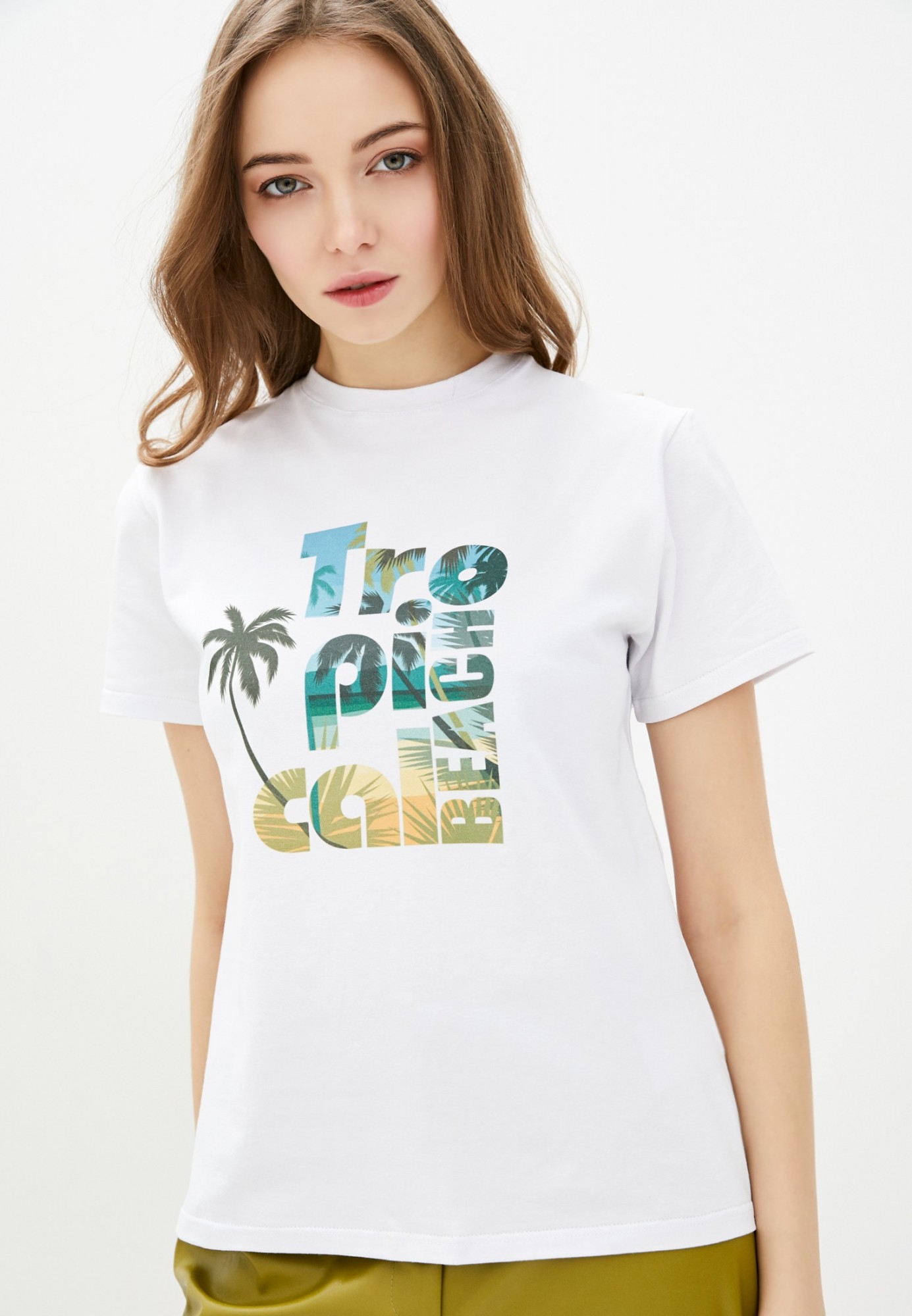 

Футболка Daria Karpiuk Tropical beach M Белая (TSF013TW01CTEL-M)