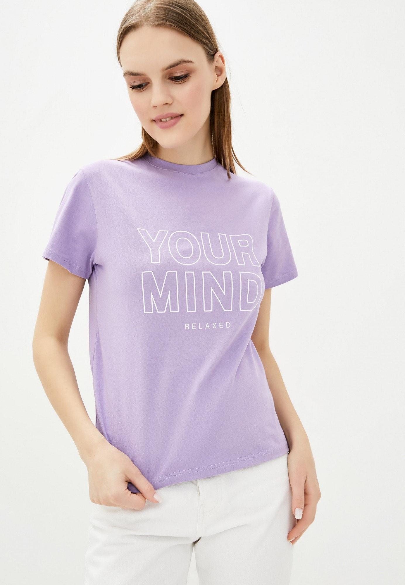 

Футболка Daria Karpiuk Your mind relaxed XS Лиловый (TSF011YL01CTEL-XS)