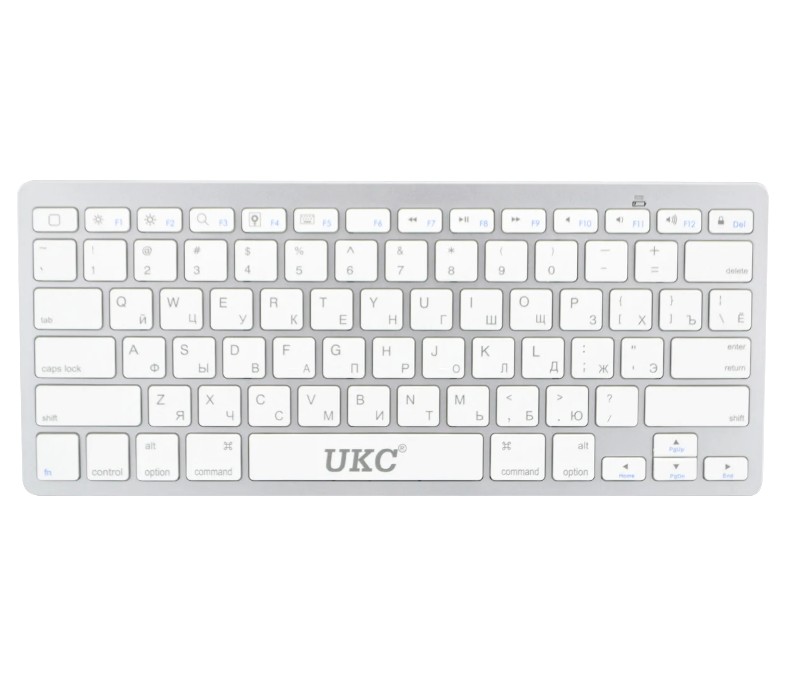 

Клавиатура беспроводная UKC BK-3001 Wireless Keyboard Bluetooth Silver