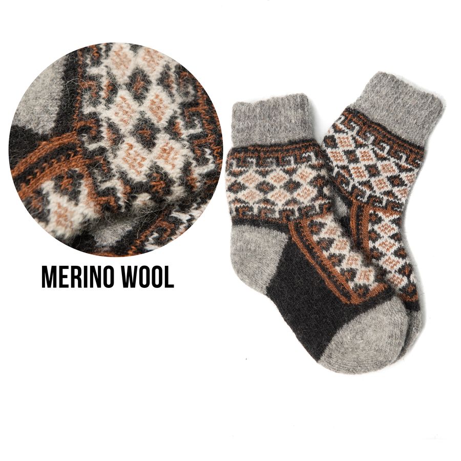 

Шкарпетки дитячі PonPon (В74) - шерстяні носки, Шкарпетки дитячі PonPon (В74) 27-32 шерстяні носки