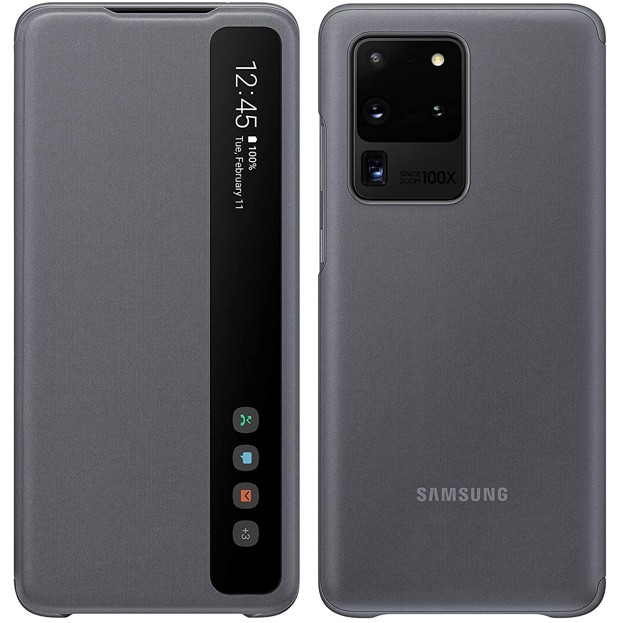 

Защитный смарт чехол книжка S-View Flip cover Samsung Galaxy S20 Ultra 5G EF-ZG988 gray