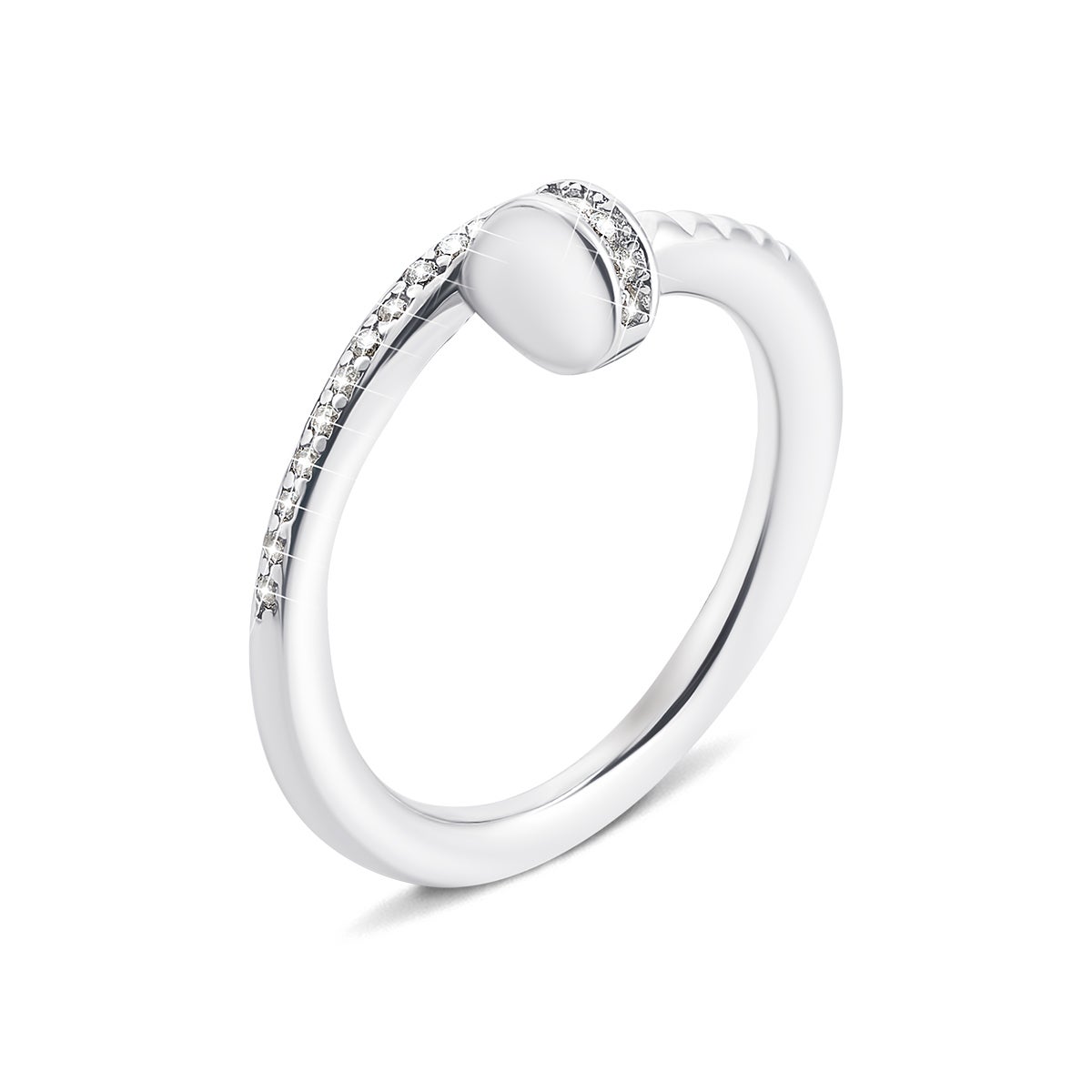 

Серебряное кольцо с фианитами 16 размер S416r
