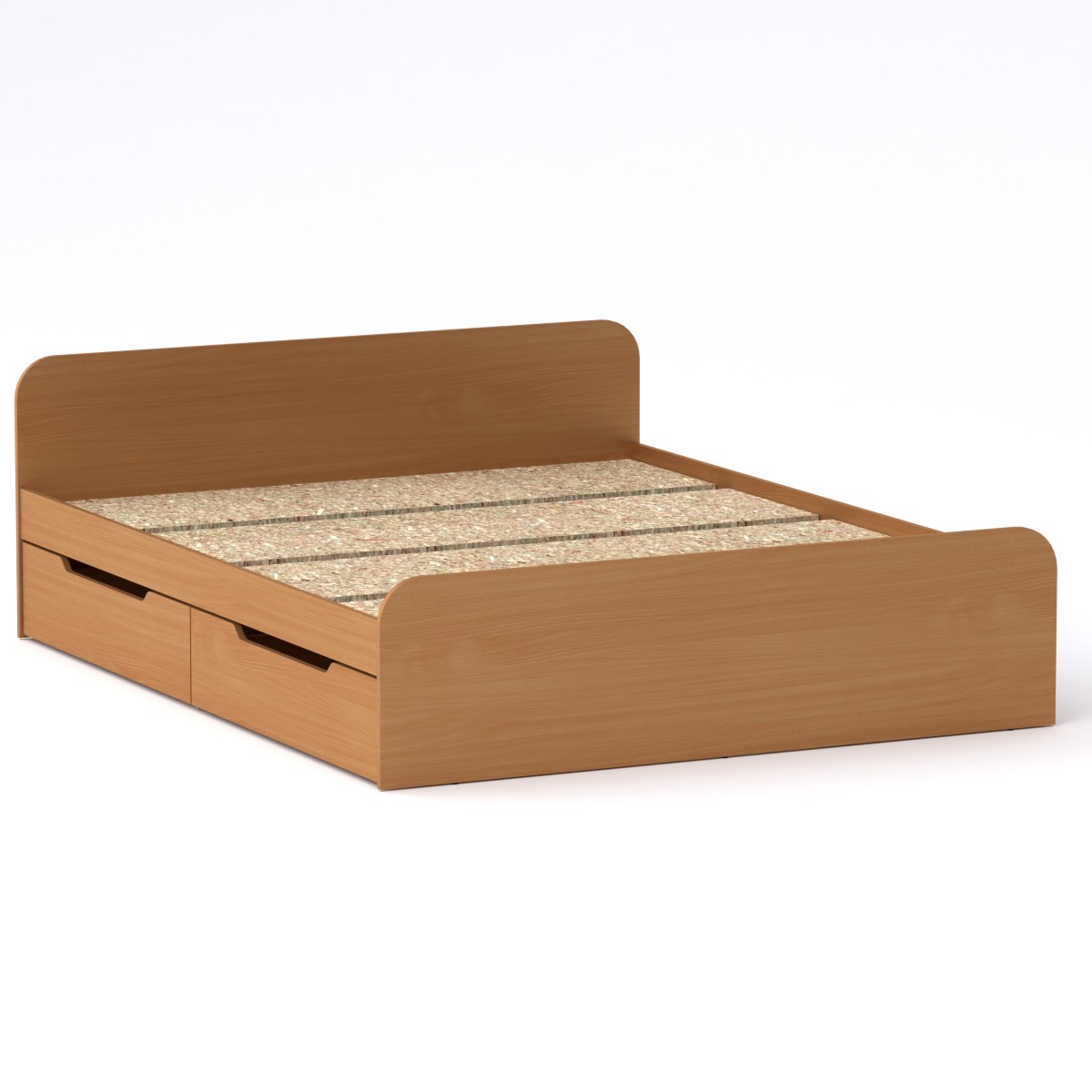 

Кровать двуспальная с ящиками Компанит Виола-160 160x200 Бук