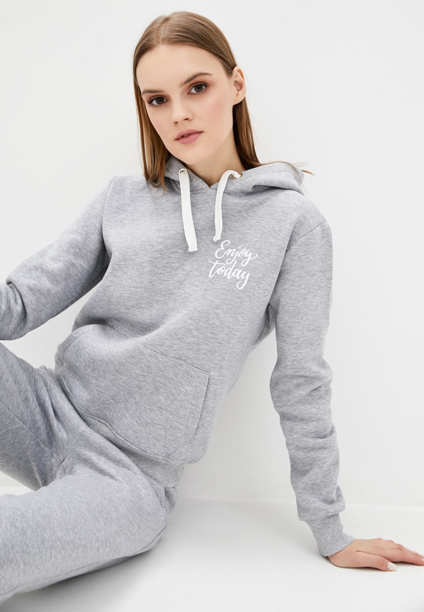 

Худи утепленное Daria Karpiuk Enjoy today XS Светло-серое (HOF023EG02CTPO-XS)