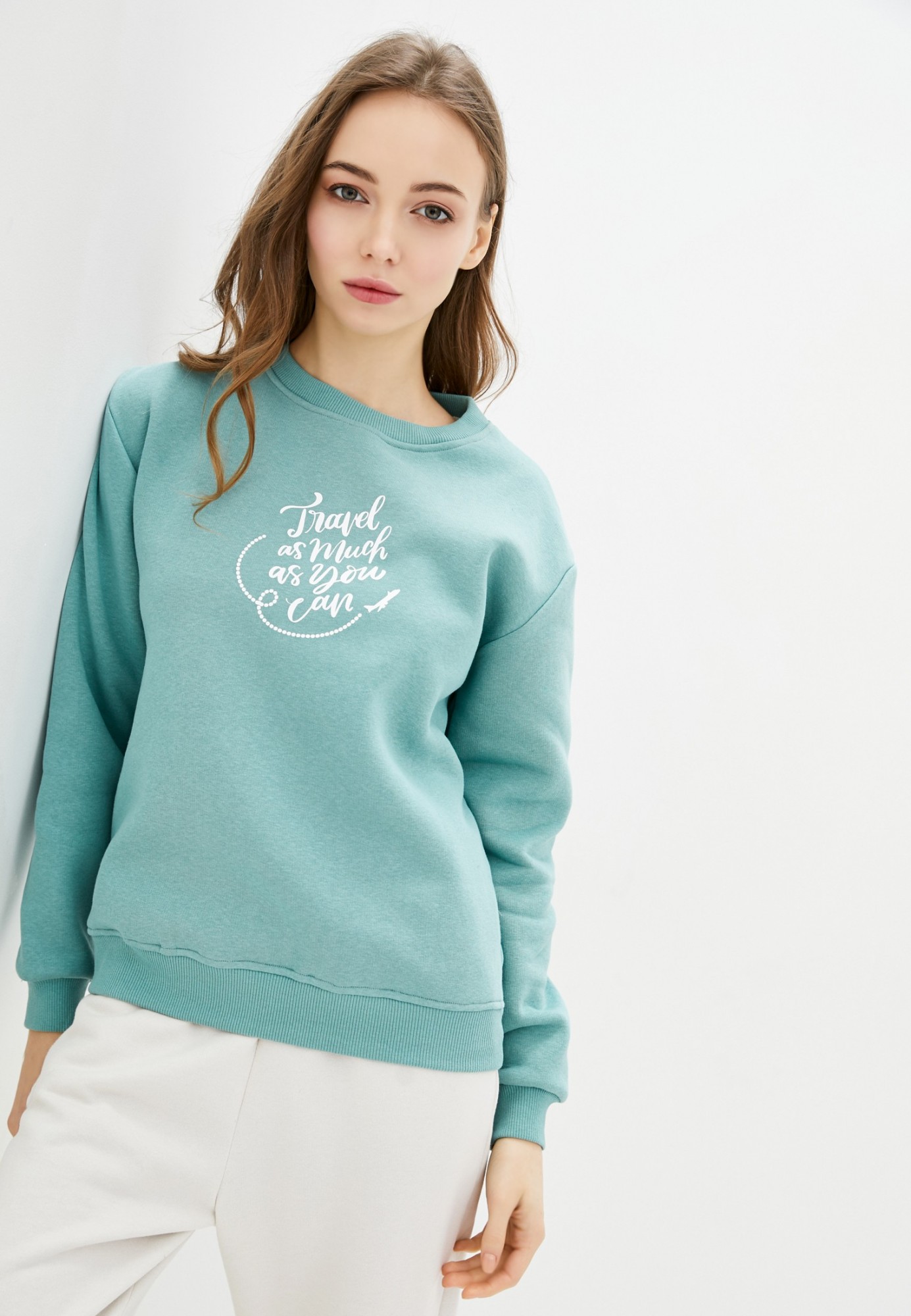 

Свитшот утепленный Daria Karpiuk Travel more S Мятный (SWF035TG04CTPO-S)