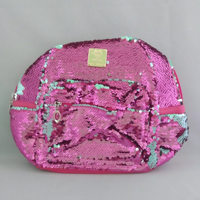 

Рюкзак с пайетками женский из экокожи HORTON Pink
