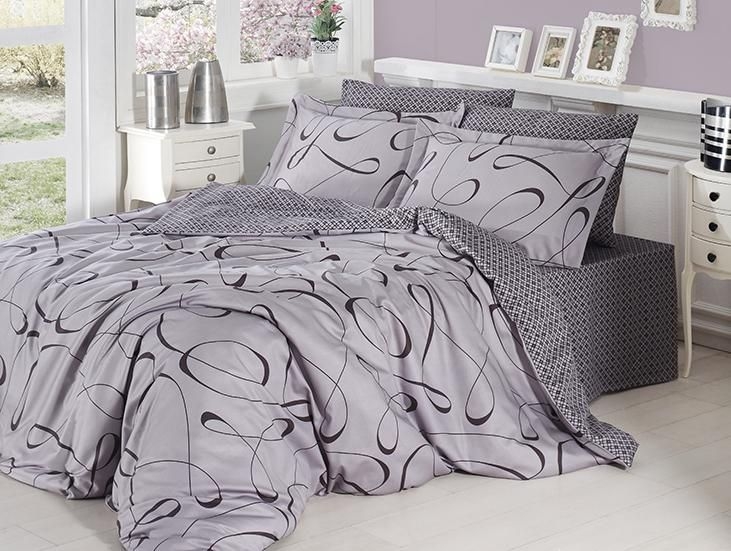 

Постельное белье Cotton Satin 200 х 220 см Calisto Gri First Choice k-1940-58-160