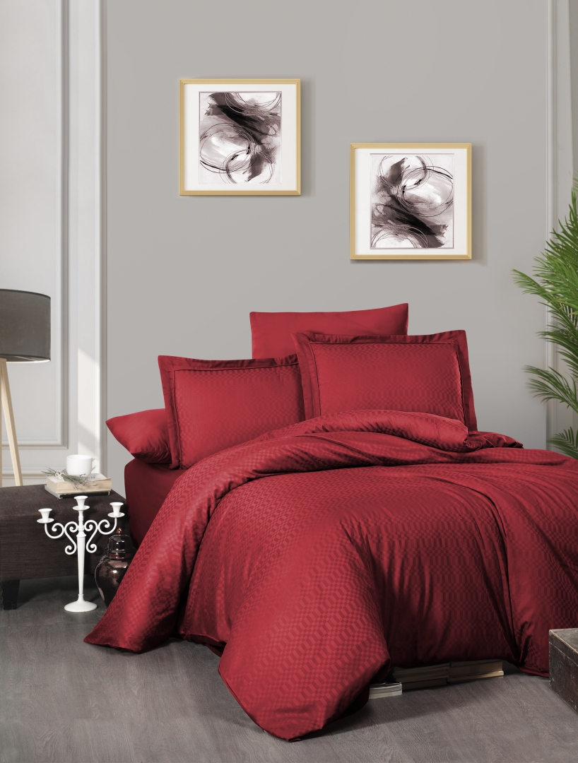 

Постільна білизна Deluxe Satin 200 х 220 см Chackers red First Choice k-31104