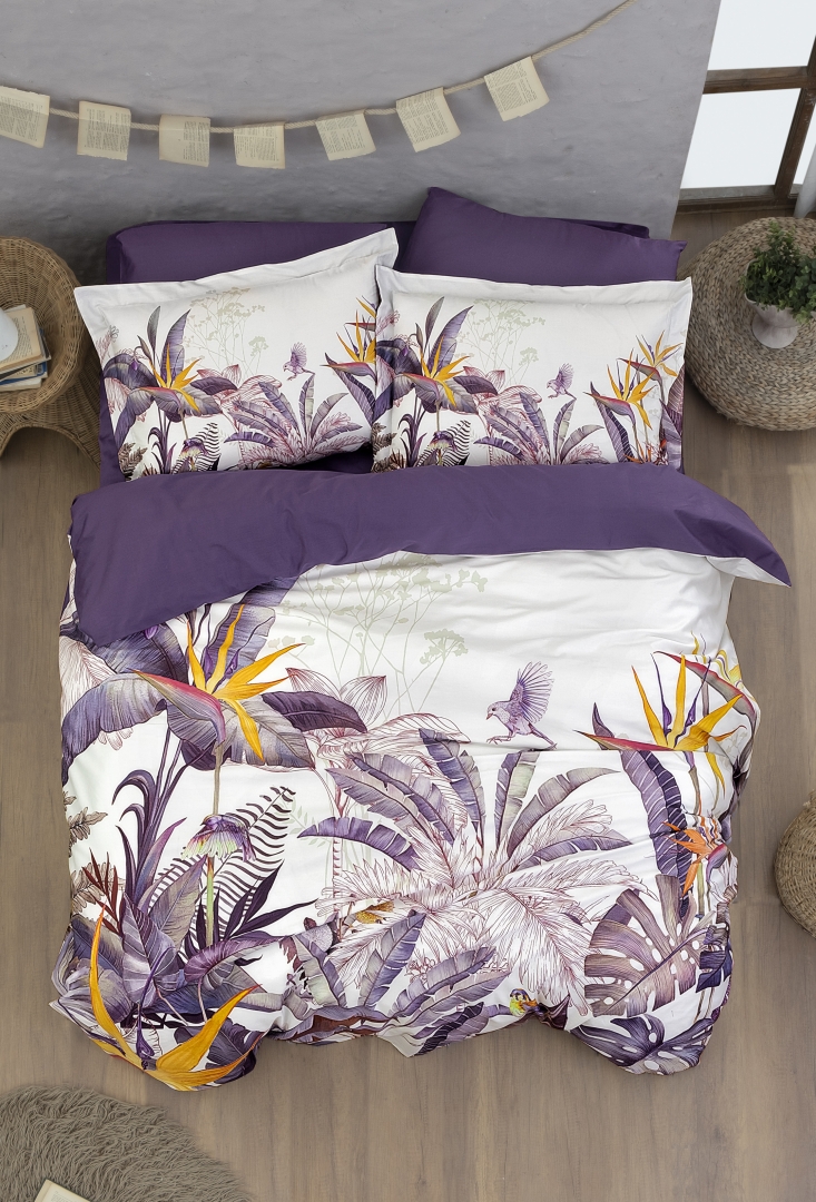 

Постельное белье Superior 200 х 220 см Botanical purple First Choice k-31115