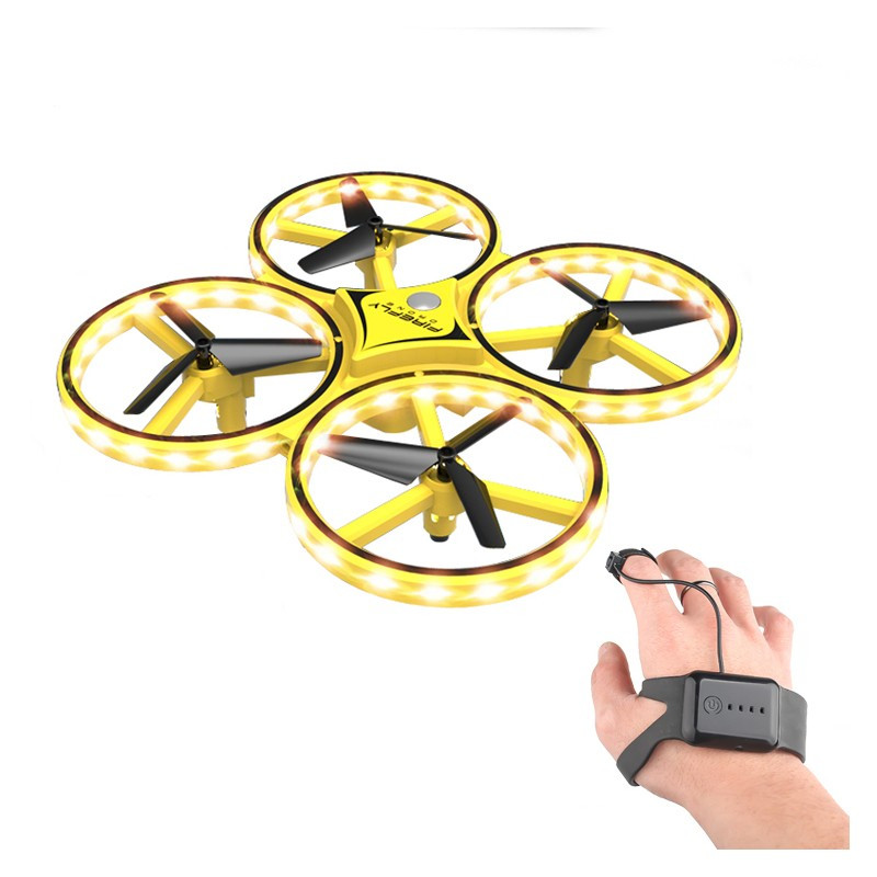 

Квадрокоптер Drone с управлением жестами с руки, LED подсветка