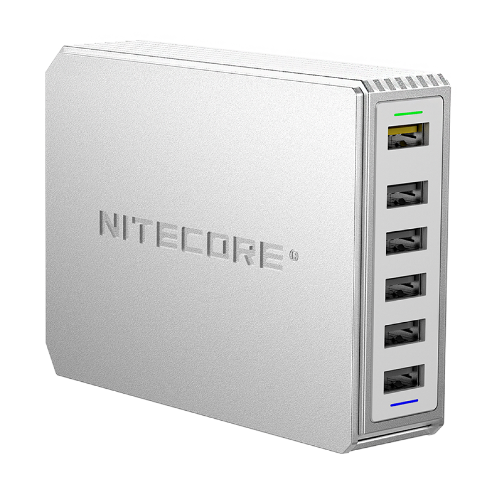 

Сетевое зарядное устройство Nitecore UA66Q 68W 1USB-QC3.0/4USB-QC2.0 White