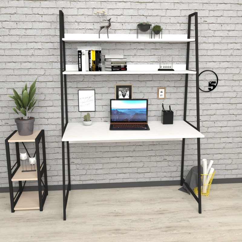 

Компьютерный стол LoftMLT S113 180x124x62 ЛДСП Белый Элит 16мм