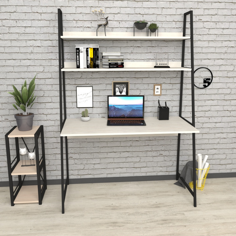 

Компьютерный стол LoftMLT S113 180x124x62 ЛДСП Дуб Шамони Светлый 16мм