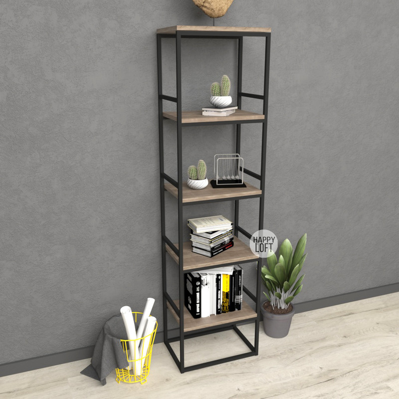 

Стеллаж LoftMLT E104 152х40х27 ЛДСП Дуб Сонома Трюфель 16мм