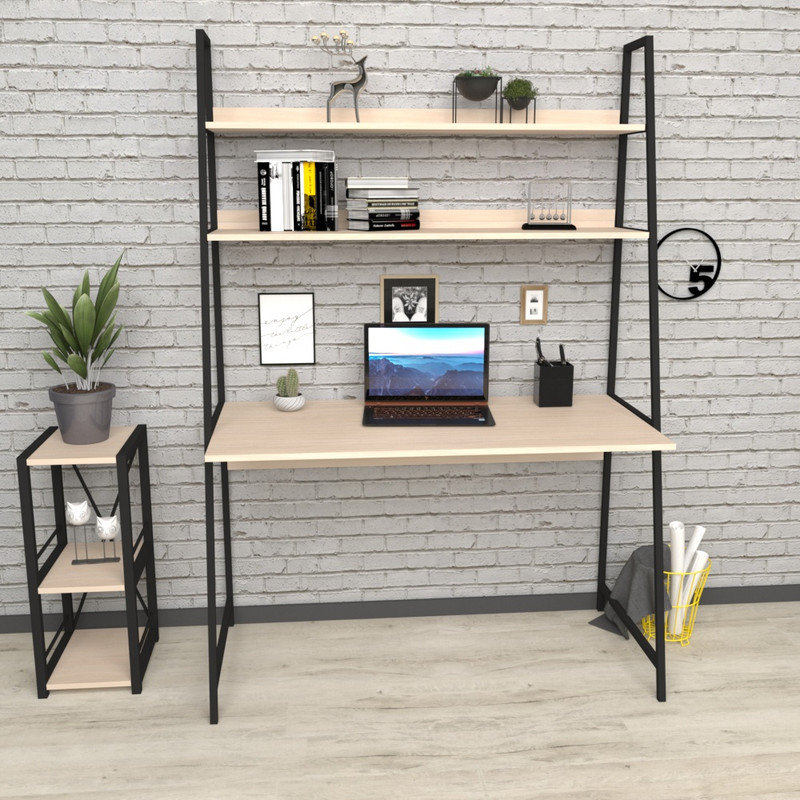 

Компьютерный стол LoftMLT S113 180x124x62 ЛДСП Дуб Молочный 16мм