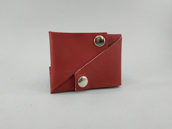 

кошелёк кожаный оригами красный (10209кр)