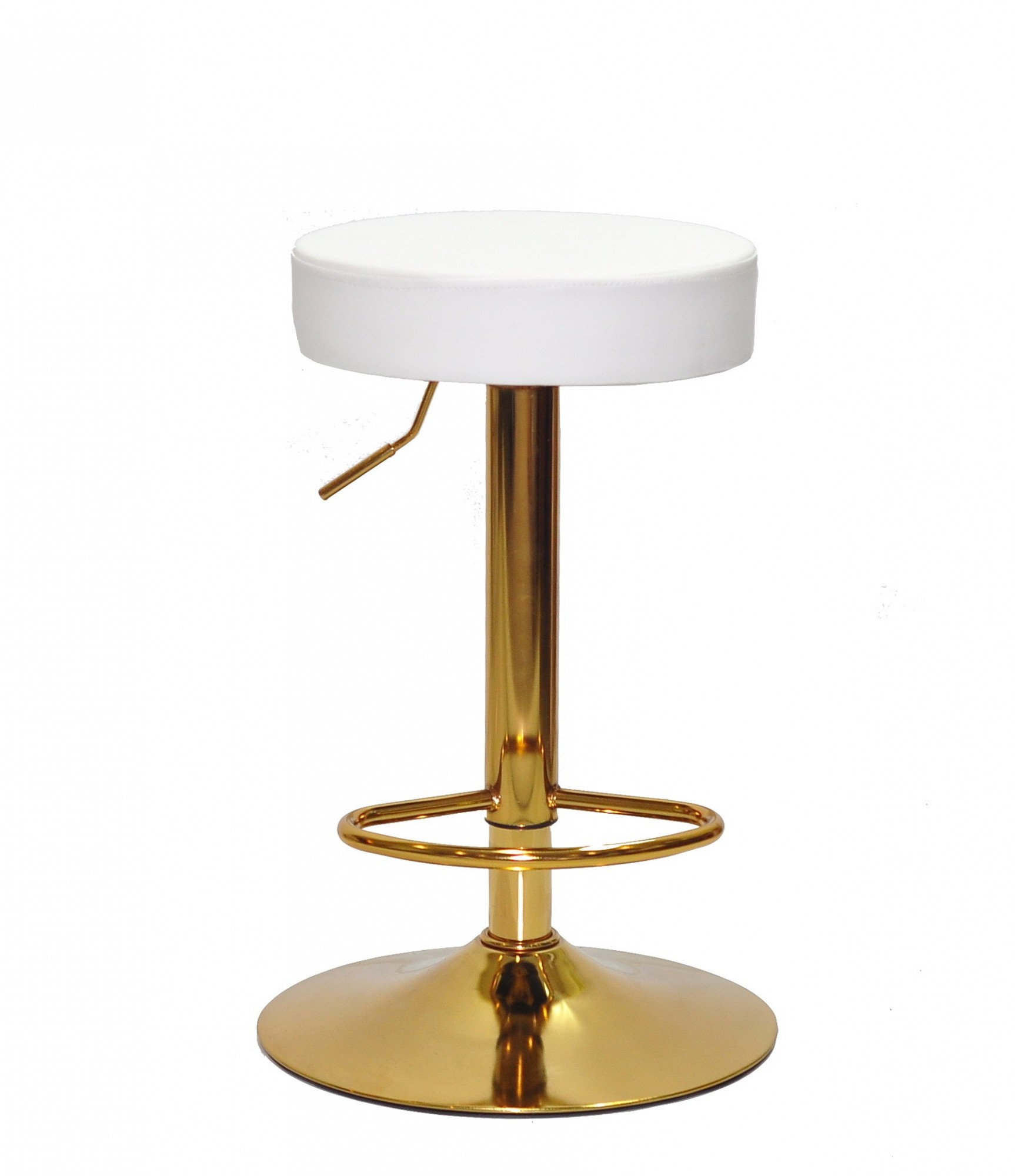 

Барный табурет на золотой ножке Onder Mebli KEY ЭК БЕЛЫЙ BAR GD-BASE