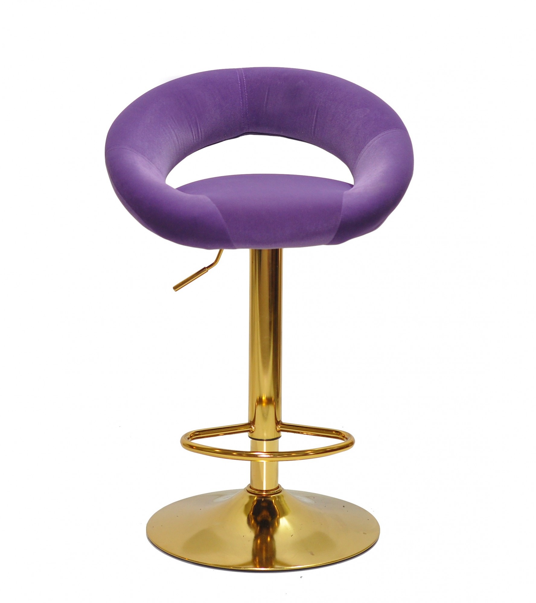 

Стул барный на регелируемой золотой ножке Onder Mebli HOLY Б-Т ПУРПУР В-1013 BAR GD - BASE