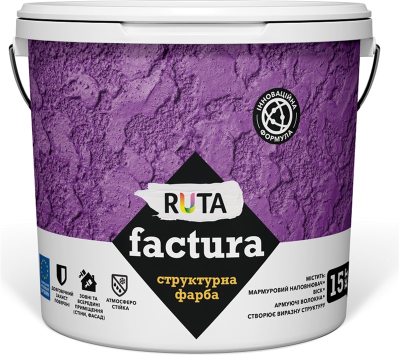 

Краска структурная Factura Ruta 15 кг Белая (4823048026117)