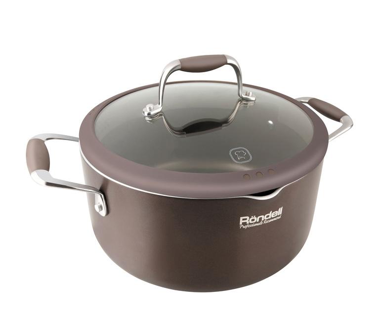 

Кастрюля Rondell Mocco 2л со стеклянной крышкой и антипригарным покрытием Rondell UK-RDA-280
