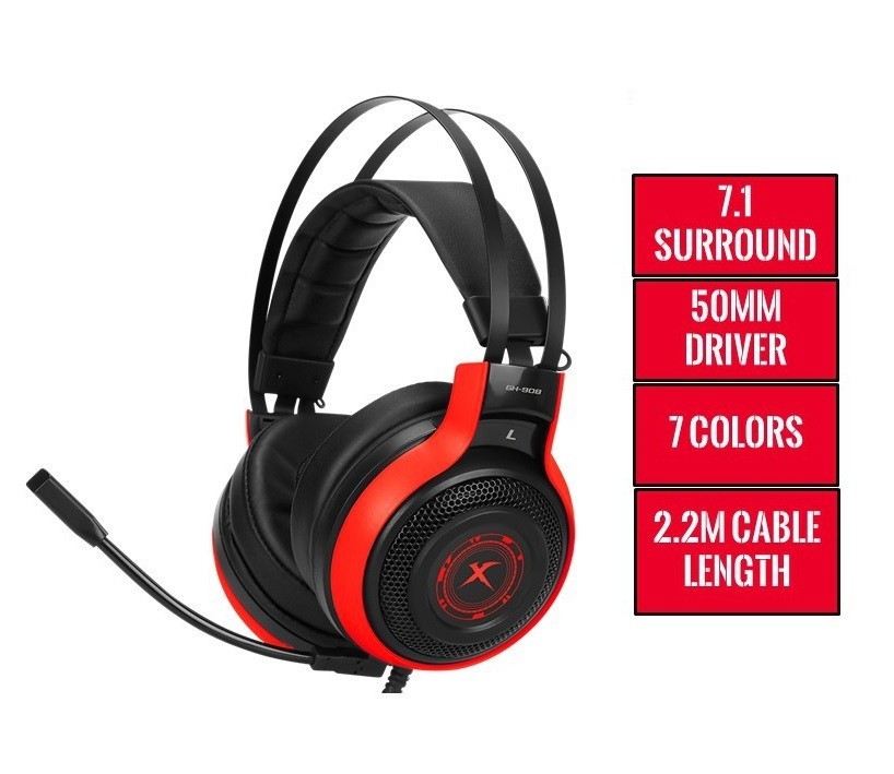 

Геймерськие наушники Xtrike Gaming RGB 7.1 USB с подсветкой