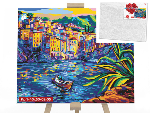 

Креативная творчество "PAINTING BY NUMBERS" 40см * 50см "Город у реки" KpNe-40х50-02-05 Danko Toys