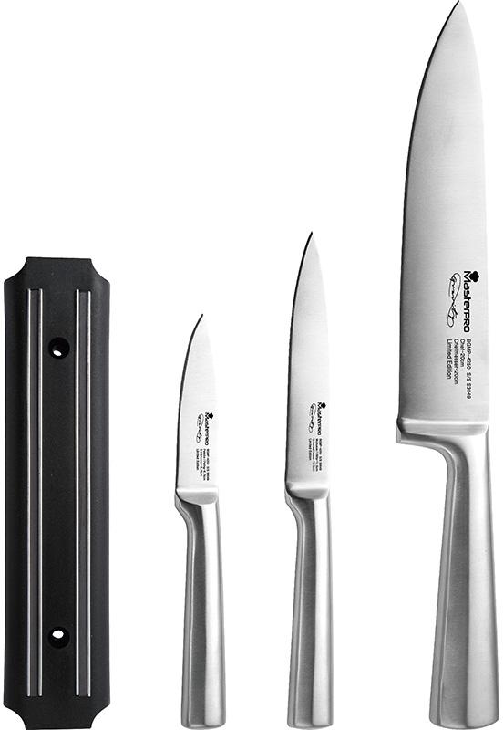 

Набор 3 кухонных ножа Bergner MasterPro и магнитная планка Bergner BGMP-4250