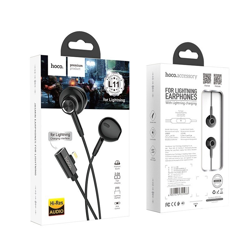 

Наушники Hoco L11 Lightning (with Lightning charging)