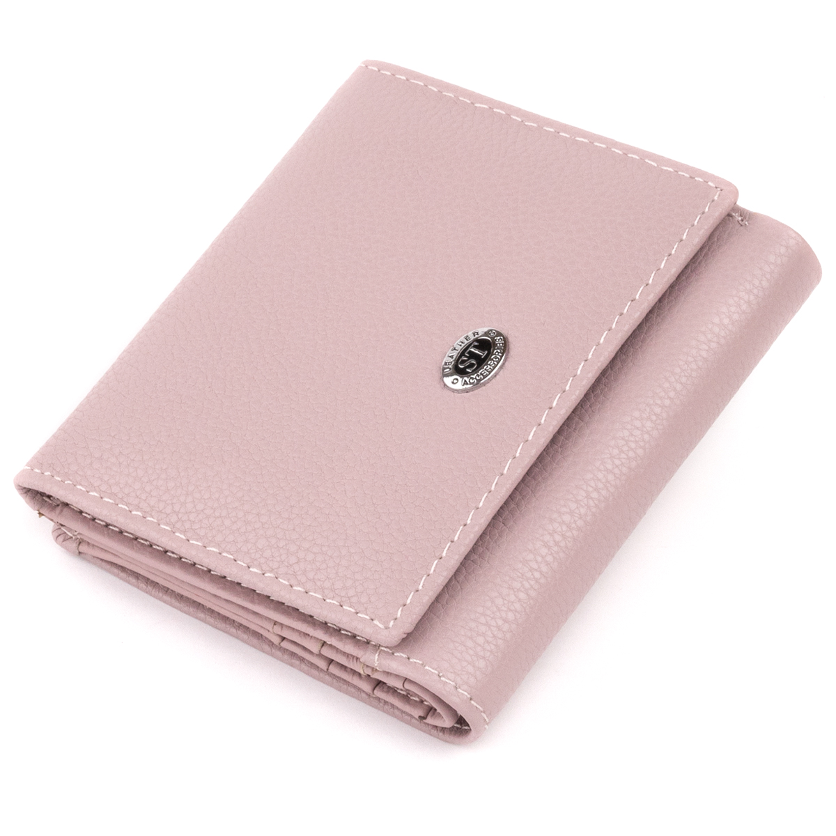

Женский кожаный кошелек ST Leather 10х9х1,3 см Розовый 000155543
