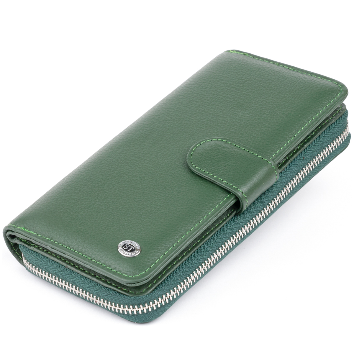 

Женский кожаный кошелек ST Leather 19х9,5х2,5 см Зеленый 000155891