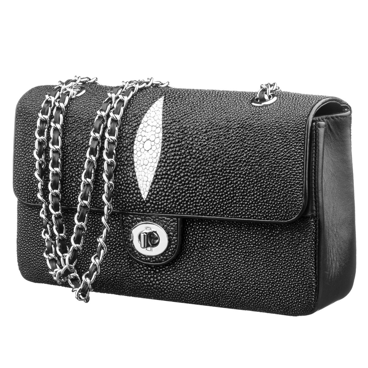 

Женская кожаная сумка STINGRAY LEATHER 27х7х14,5 см Черный 000154259
