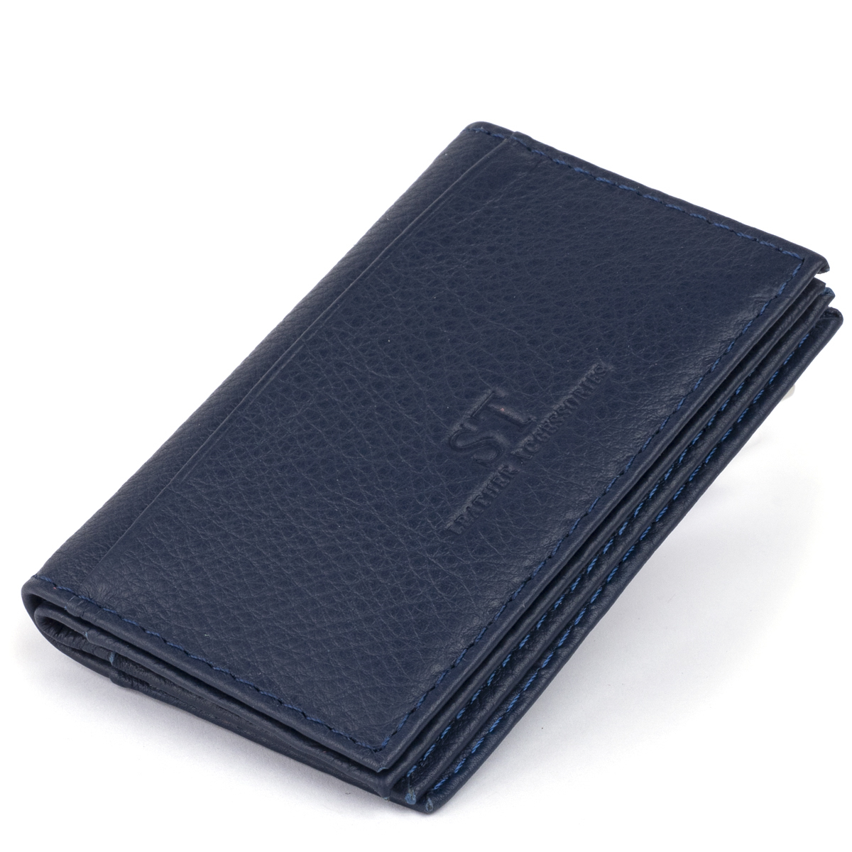

Женский кожаный кошелек-визитница ST Leather 10х6,5х1 см Синий 000155835
