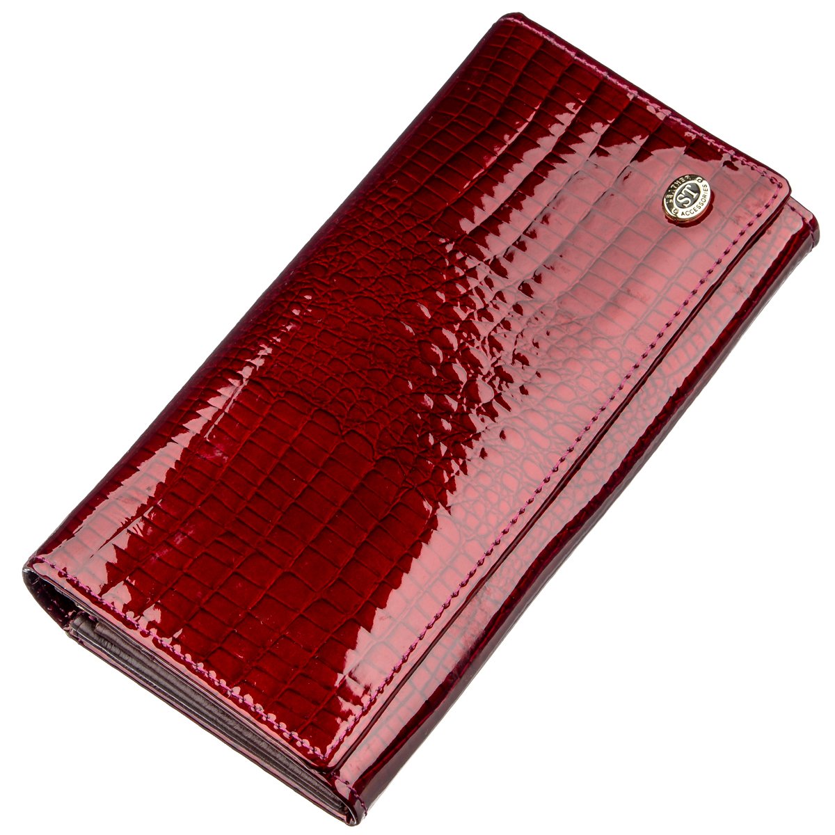 

Женский кожаный кошелек ST Leather 18х9 см Бордовый 000155813