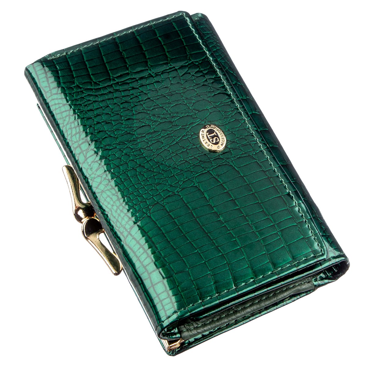 

Женский кожаный кошелек ST Leather 13х8 см Зеленый 000155825