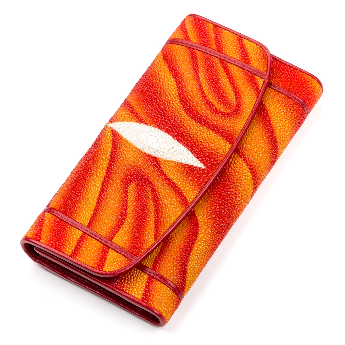 

Женский кожаный кошелек STINGRAY LEATHER 19х10,5 см Красно-оранжевый 000155302