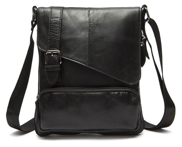 

Мужская кожаная сумка Vintage 25х28,5х2 см Черный 000154402