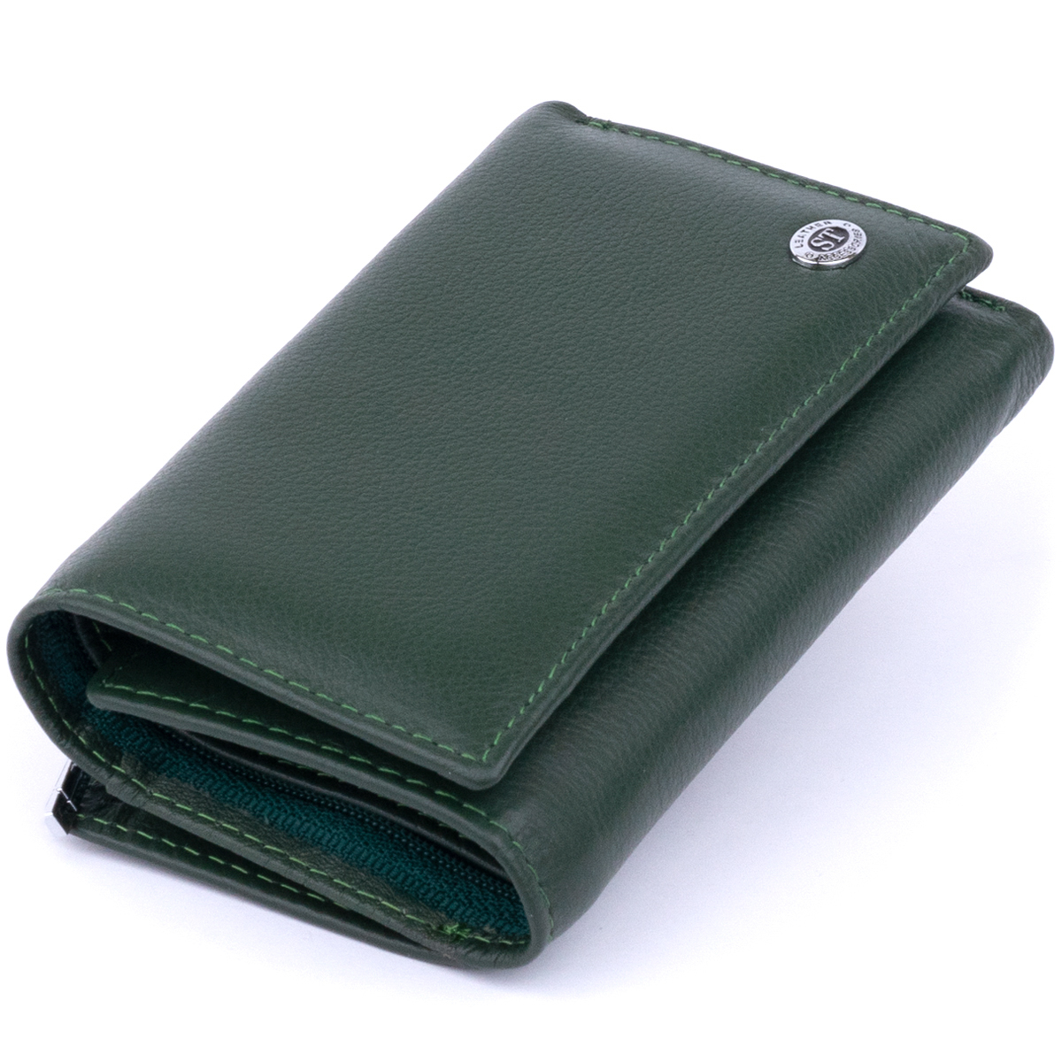 

Женский кожаный кошелек ST Leather 14х8,5х2,5 см Зеленый 000155483