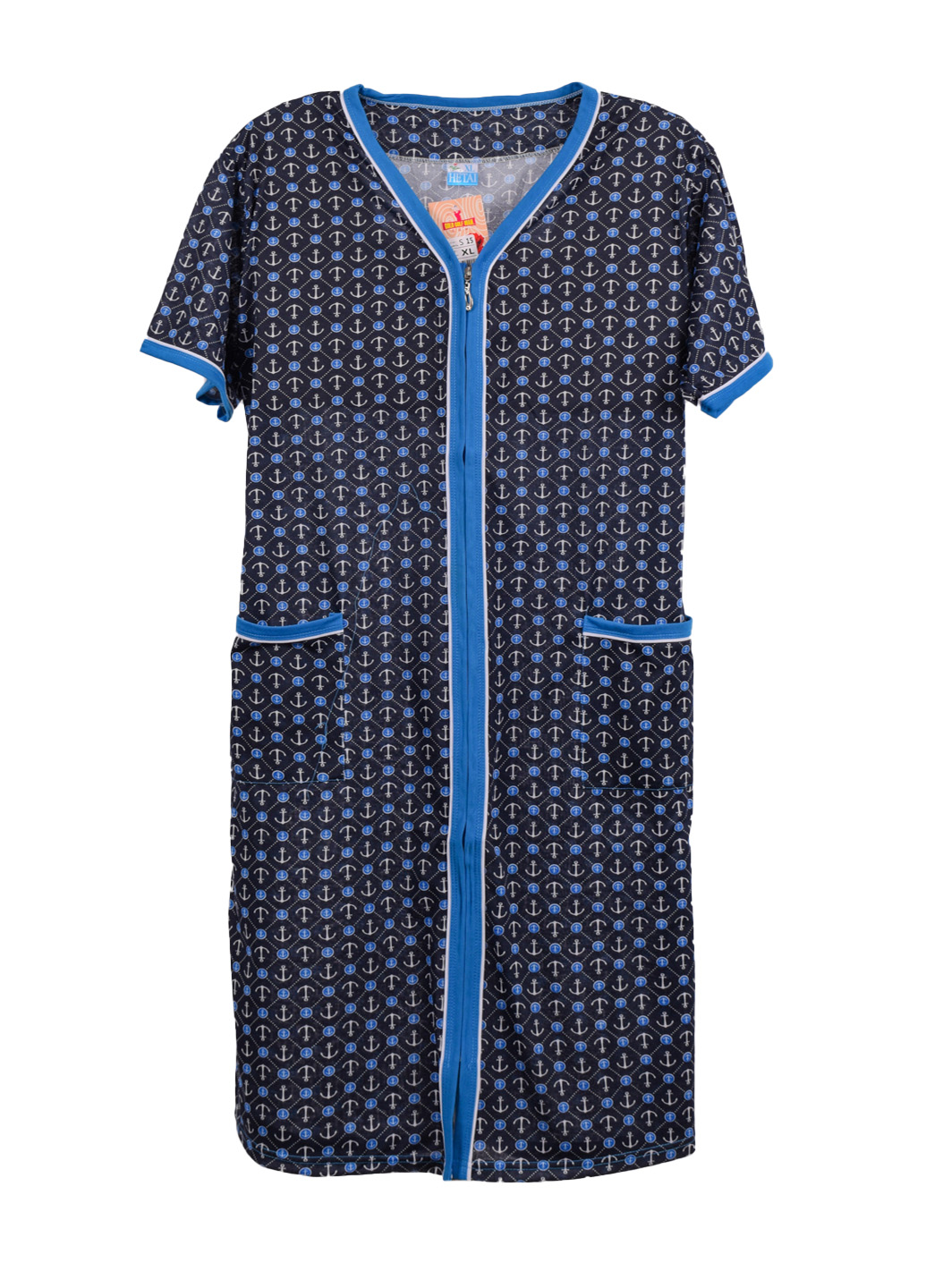 

Халат женский на молнии большого размера HeTai S15-9. 3XL. Размер, Халат женский на молнии большого размера HeTai S15-9. 3XL. Размер 58-60