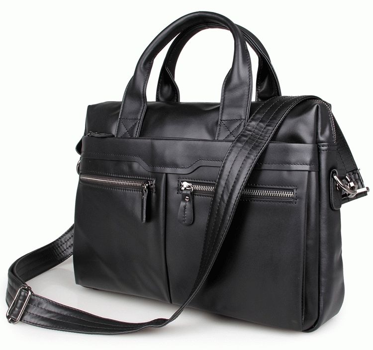 

Мужской кожаный портфель Buffalo Bags 39,5х29х9 см Черный 000153306