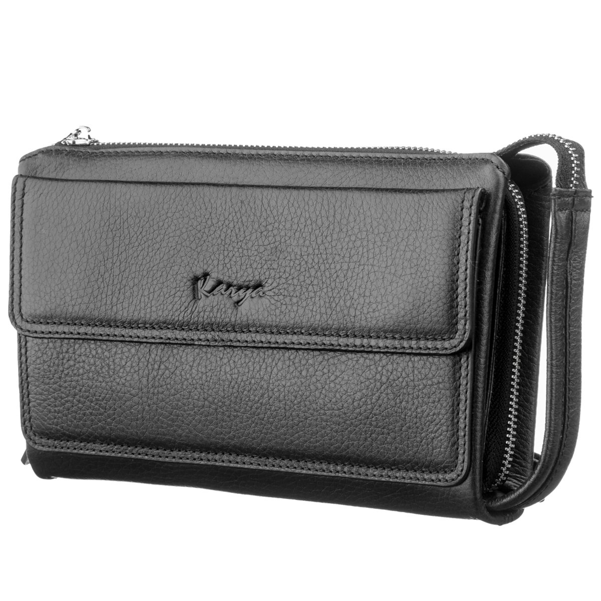 

Мужской кожаный клатч KARYA 21х13,5х5 см Черный 000155999